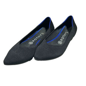 Rothy's The Point Solid Black Point Toe Slip On Comfort Flat Women's 8